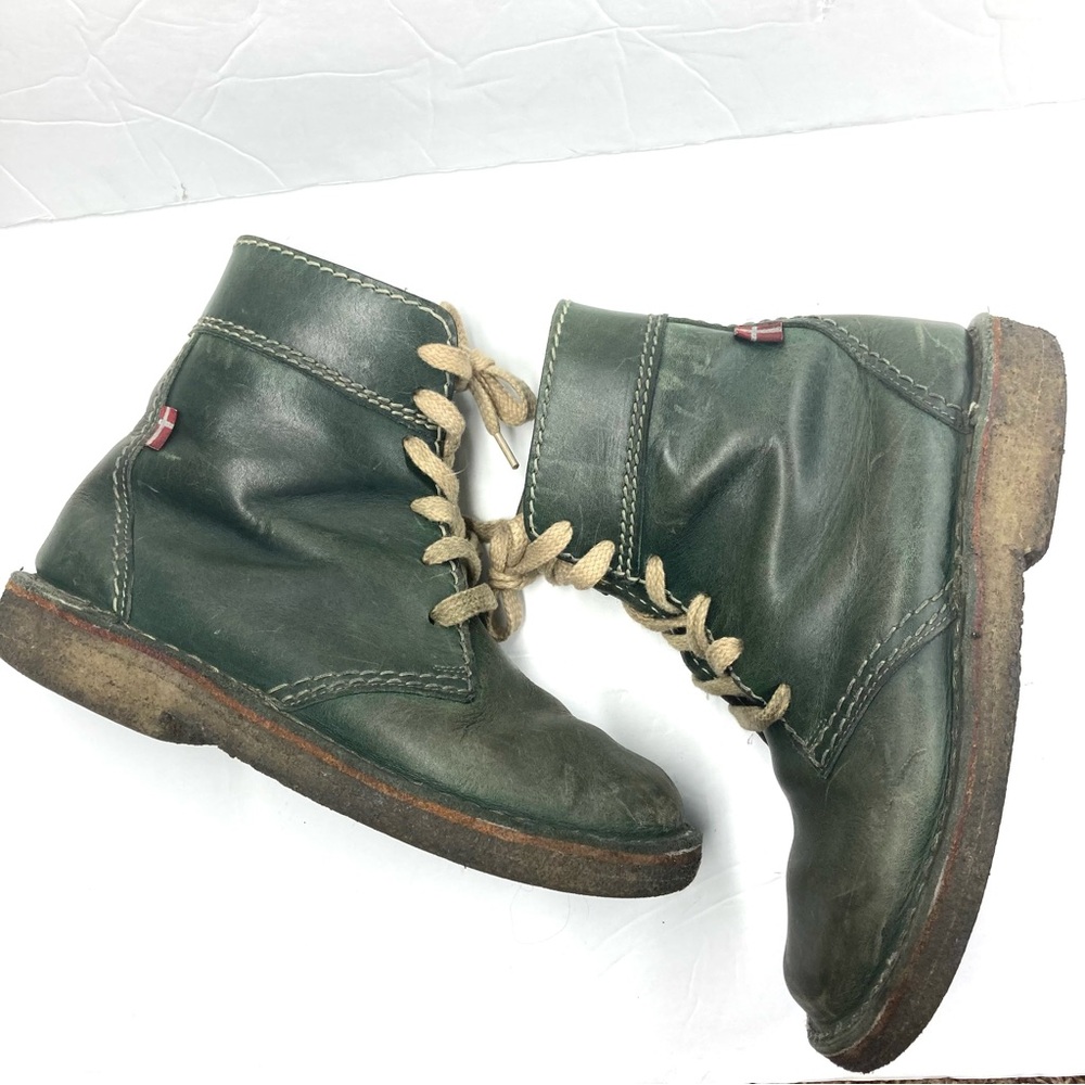 Duckfeet Faborg Boots Green 38 / US 7 Leather handcrafted Boots Danish